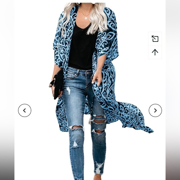 Printed Duster Kimono new - Picture 2 of 8